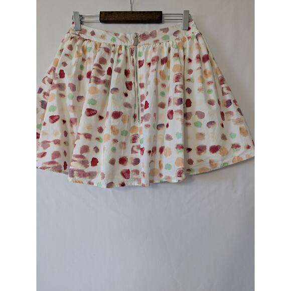 Victorio & Lucchino Mini Skirt Skater Water Color Dots Coquette Size 3 US 6 - Picture 4 of 11